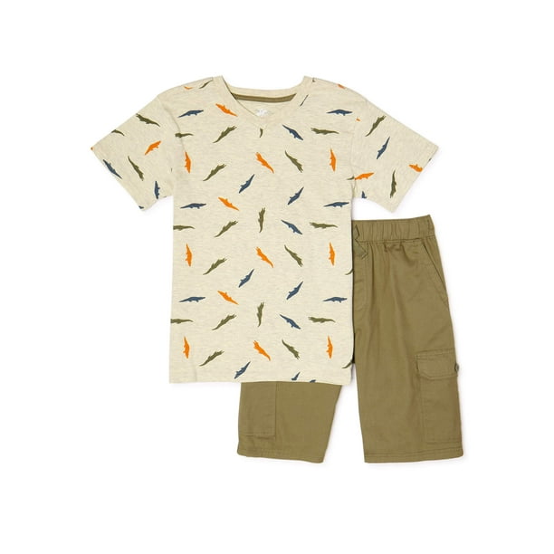 Beverly Hills Polo Club Boys Short Sleeve Top /& Twill Pant Set